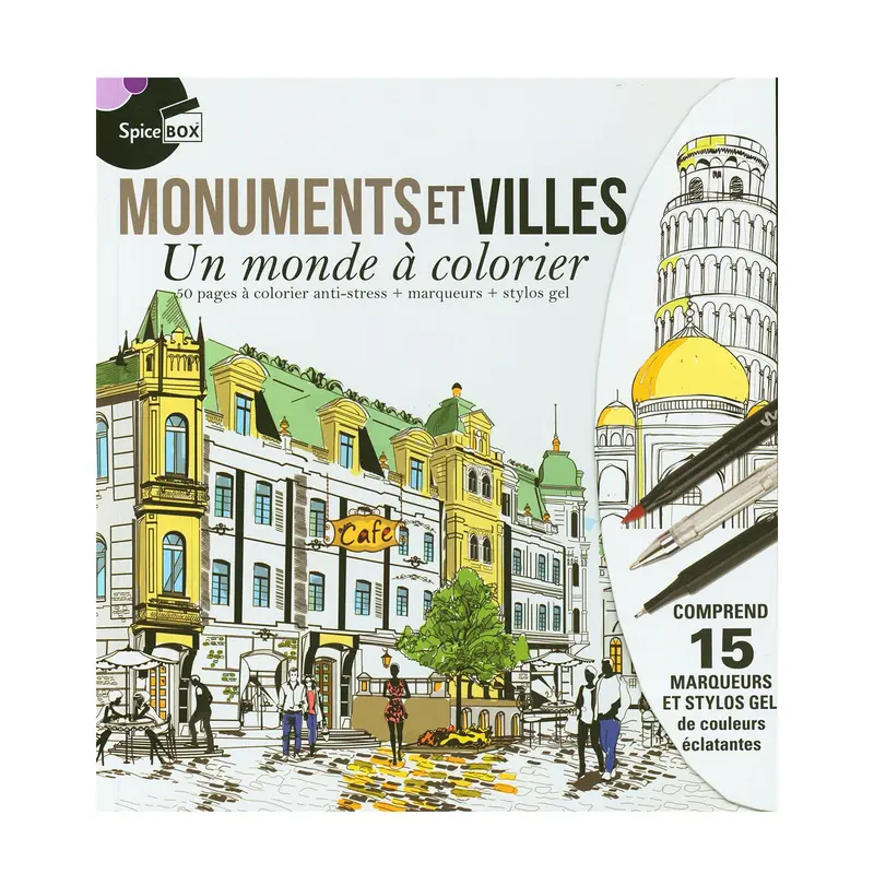 Monuments et villes - Un monde  colorier N.E. - French Ed.