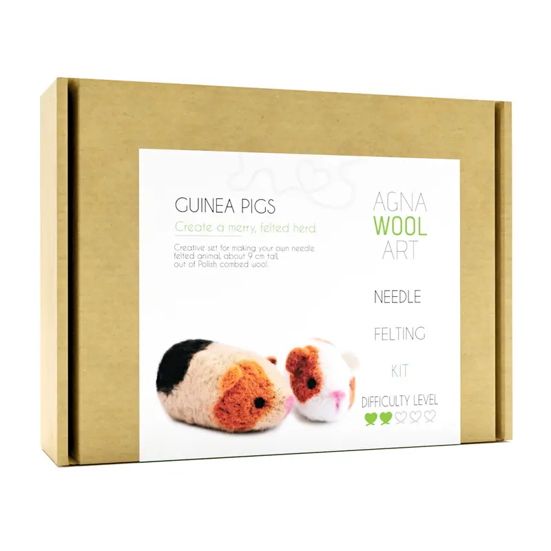 Needle Felting Kit - Guinea Pigs