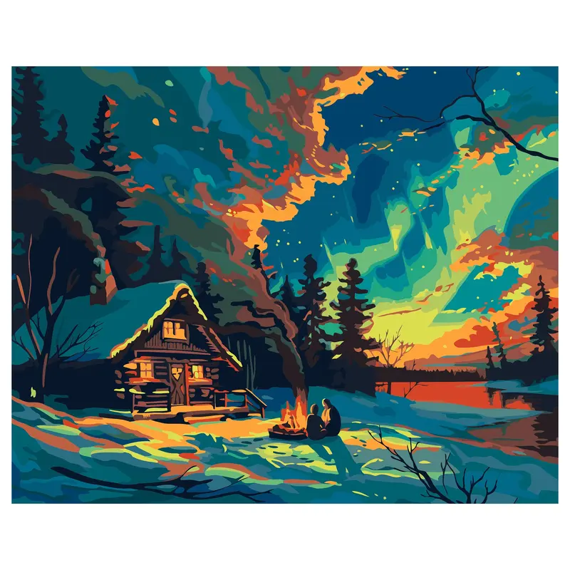 Paint by Numbers - "Northern Lights Tranquility"