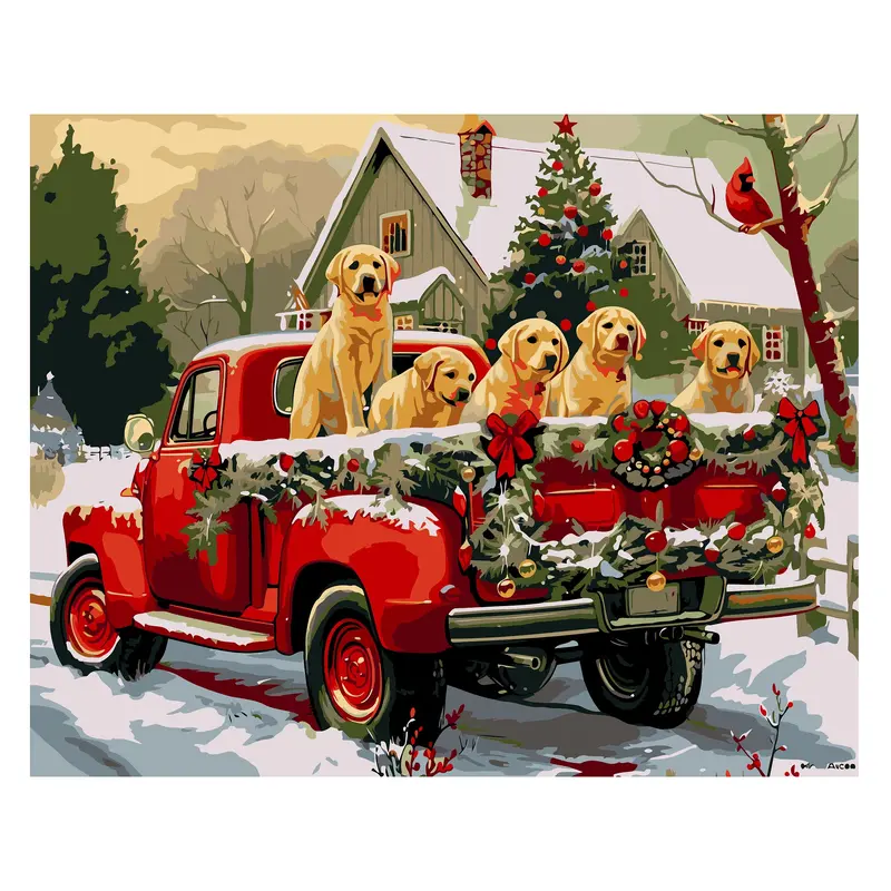 Paint by Numbers - "Puppy Holiday Adventure"