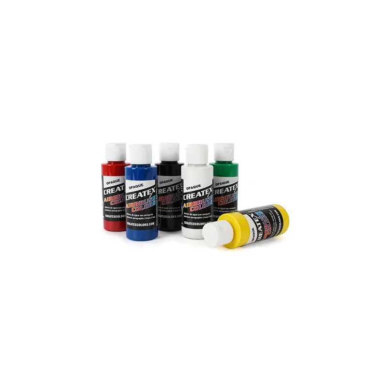 Set of 6 Createx Airbrush Colours  Opaque