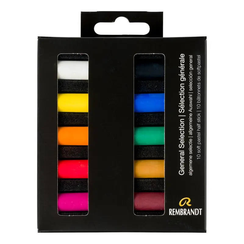 10-Pack Half Stick Soft Pastels - Assorted Colours