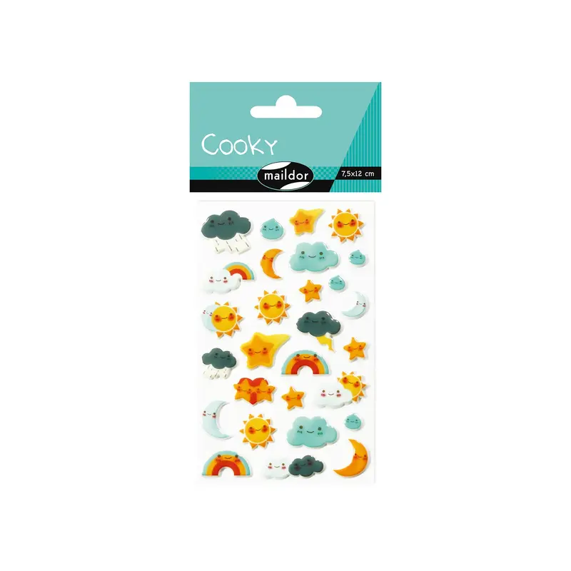 3D Cooky Stickers - Kawaii Weather