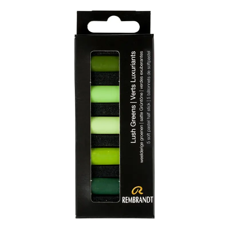 5-Pack Half Stick Soft Pastels - Lush Greens