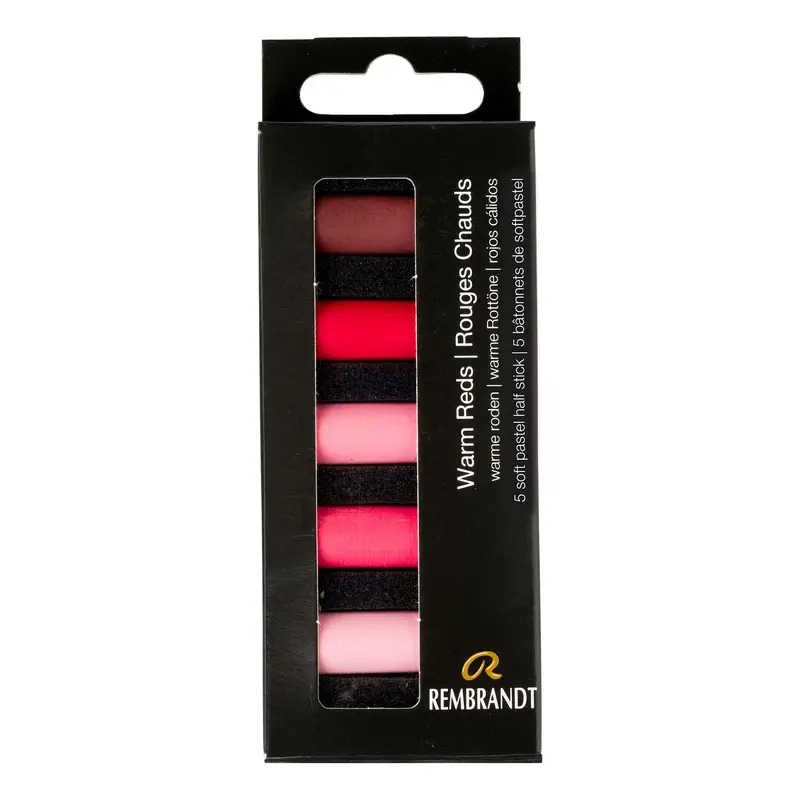 5-Pack Half Stick Soft Pastels - Warm Red