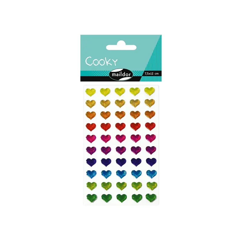Cooky Stickers - Coloured Hearts 2