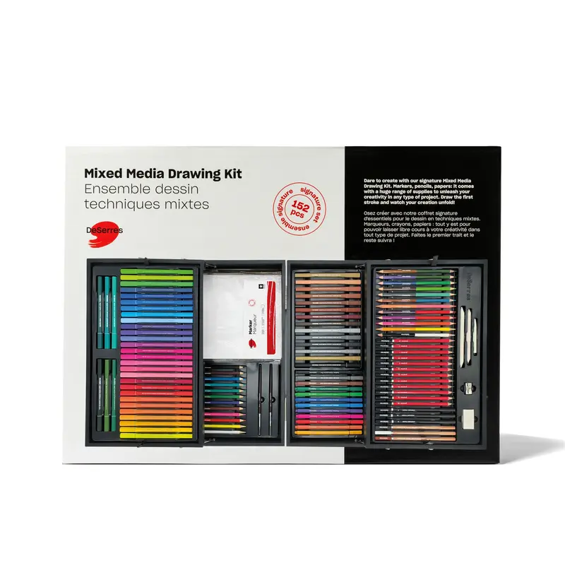 Mixed Media Drawing Kit - 152 Pieces