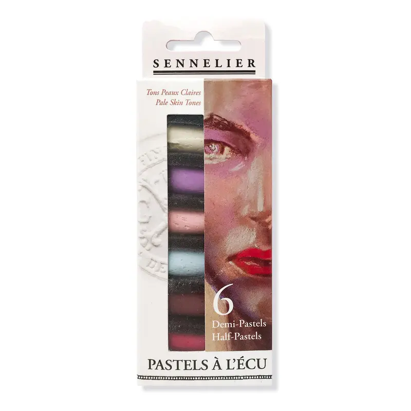 6-Pack Extra Soft Half Pastels - Pale Skin Tones
