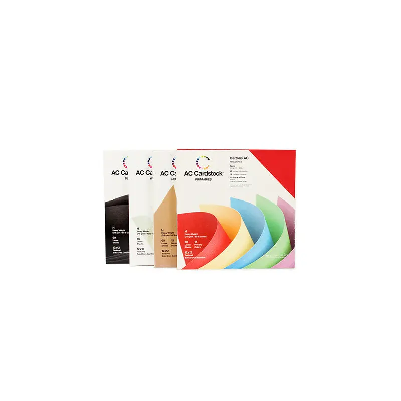 Set of 12x12 in cardstock sheets
