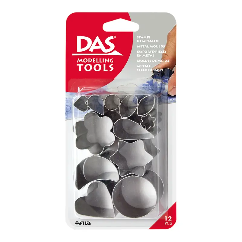 Assorted set of 12 metal moulds