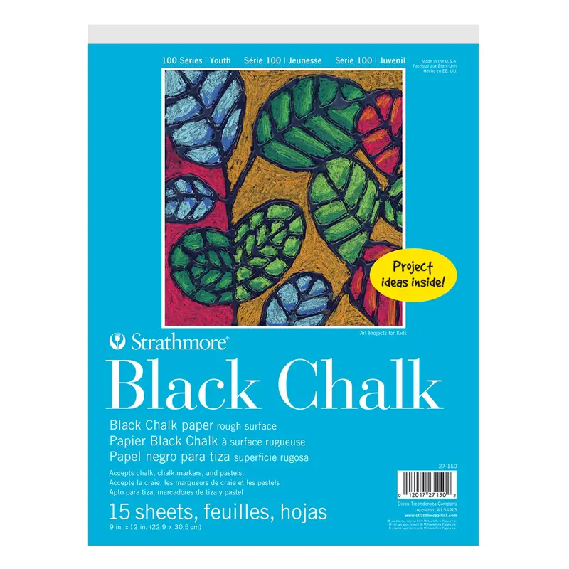 Black Chalk Pad - 15 sheets  9x12