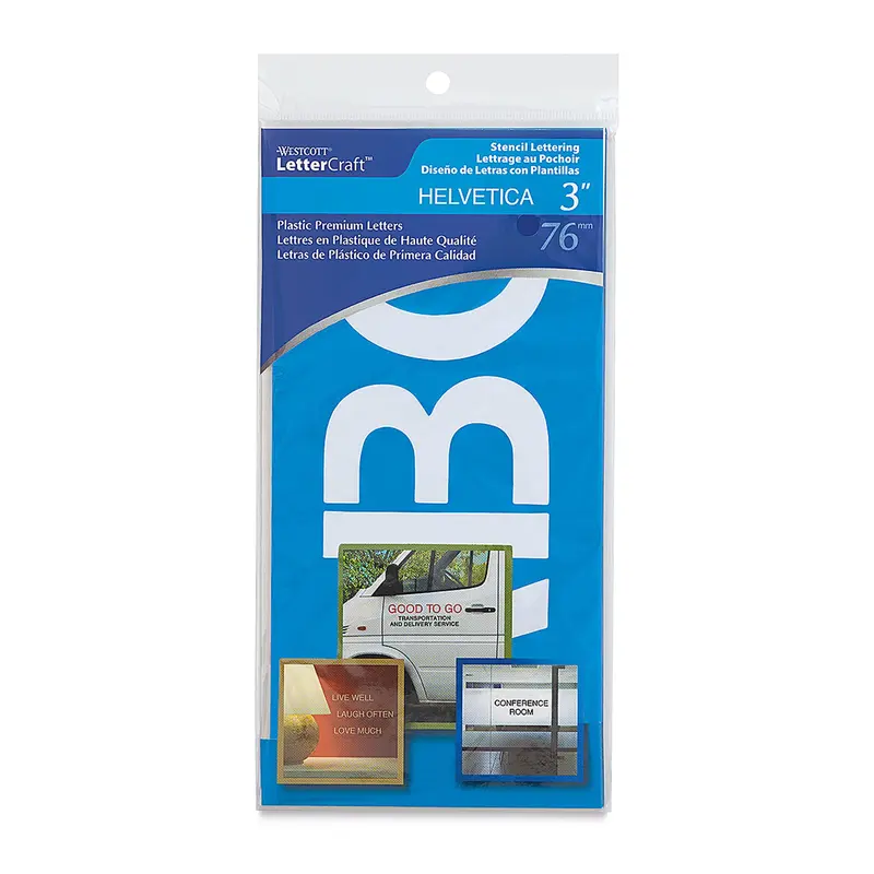 Stencil Lettering - Helvetica, 3 in