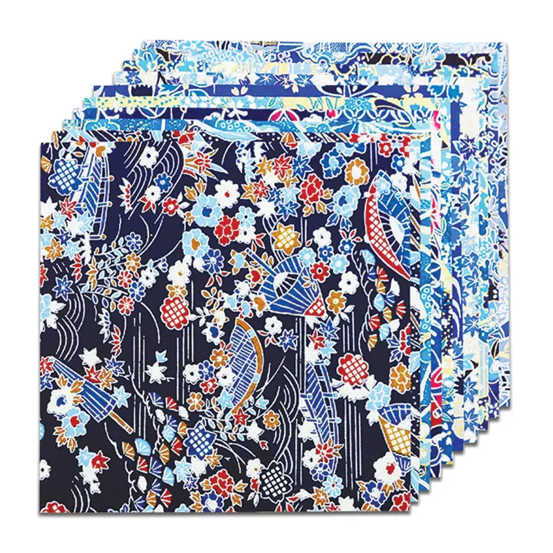 Yuzen Origami Paper - Assorted Patterns, Blue