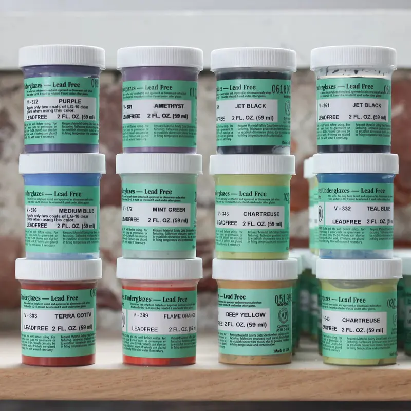 Amaco Velvet Underglazes 2oz Sizes - Brooklyn