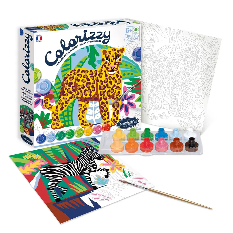 Colorizzy Paint by Numbers - Zebra & Leopard