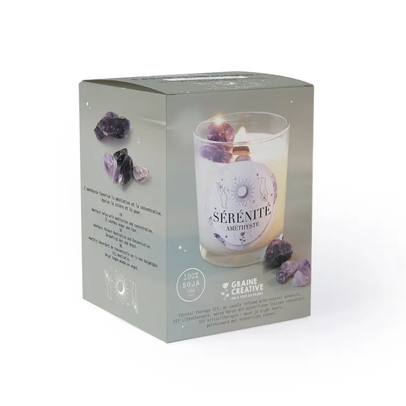 DIY Lithotherapy Candle Kit - Amethyst