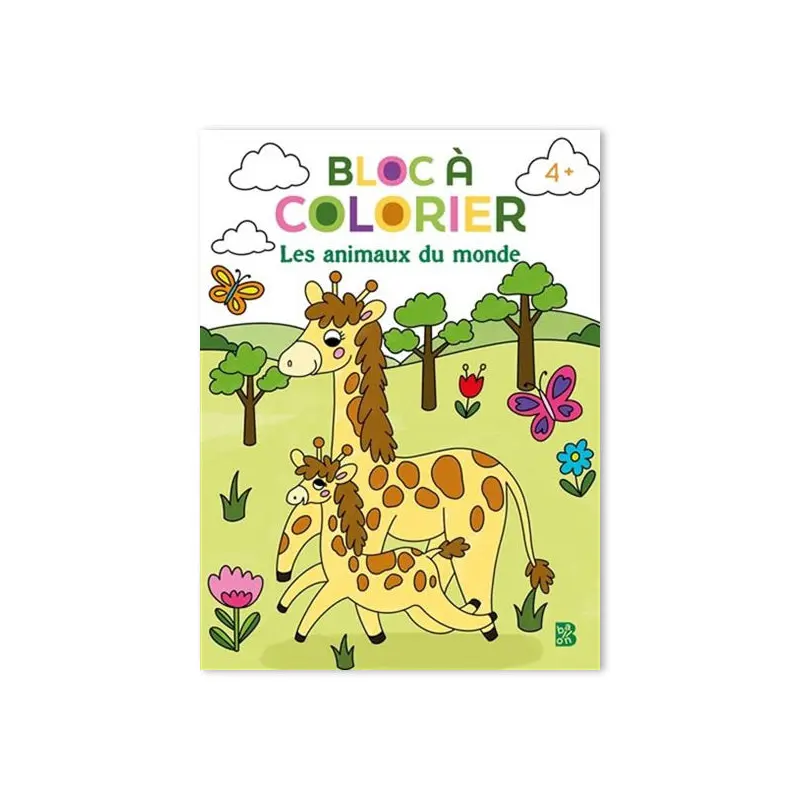 Bloc  colorier : Les animaux du monde 4+ - French Ed.