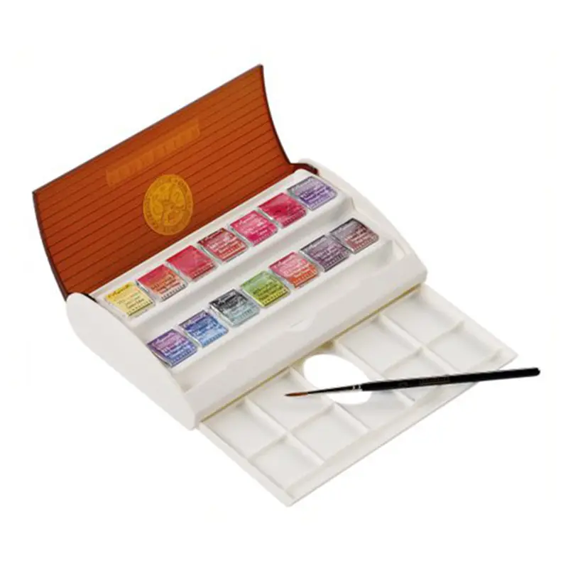 l'Aquarelle Watercolour Kit - 14 Half Pans