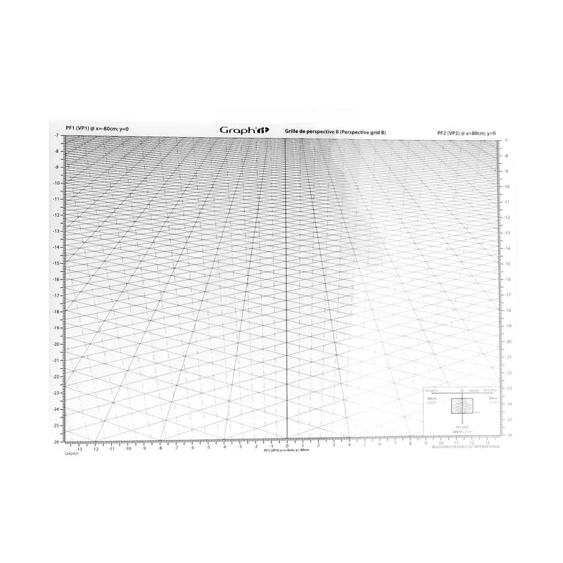 A4 Perspective Grid - Plunging