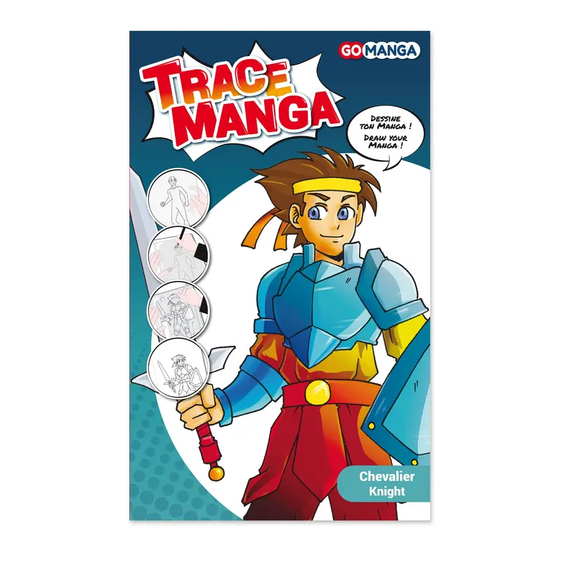 Trace Manga Stencil - Knight