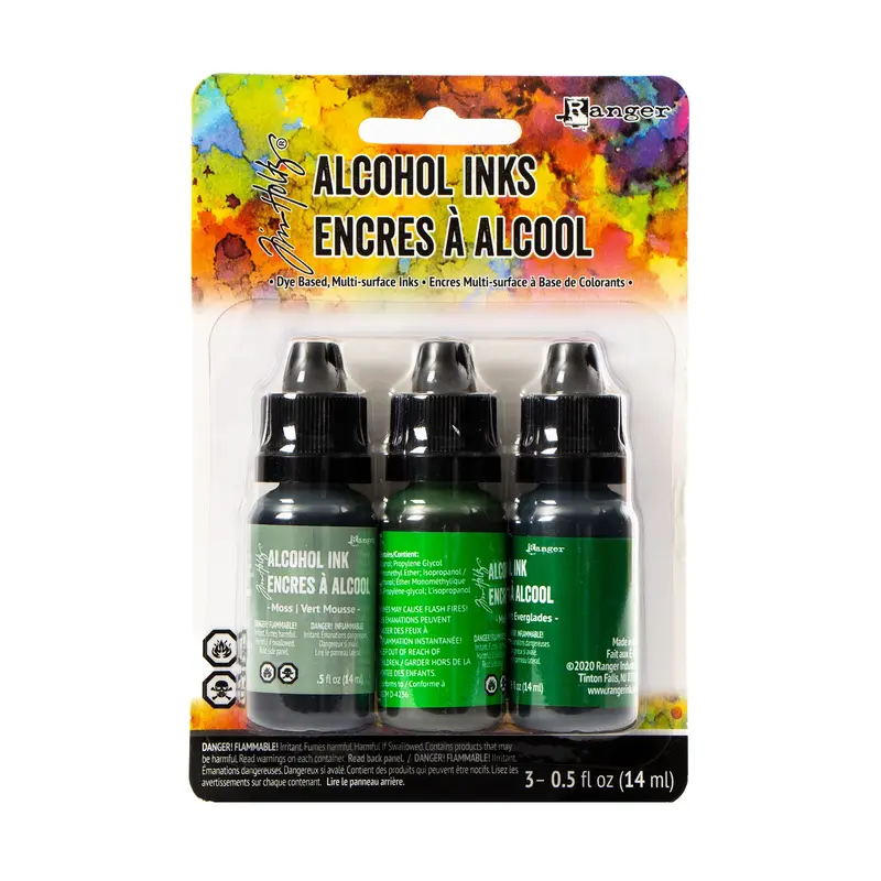 3-Pack Alcohol Inks - Mint/Green Spectrum