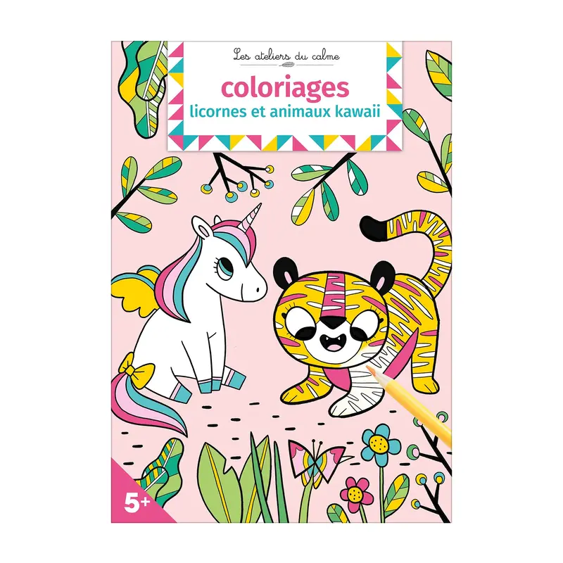 Coloriages licornes et animaux kawaii - French Ed.