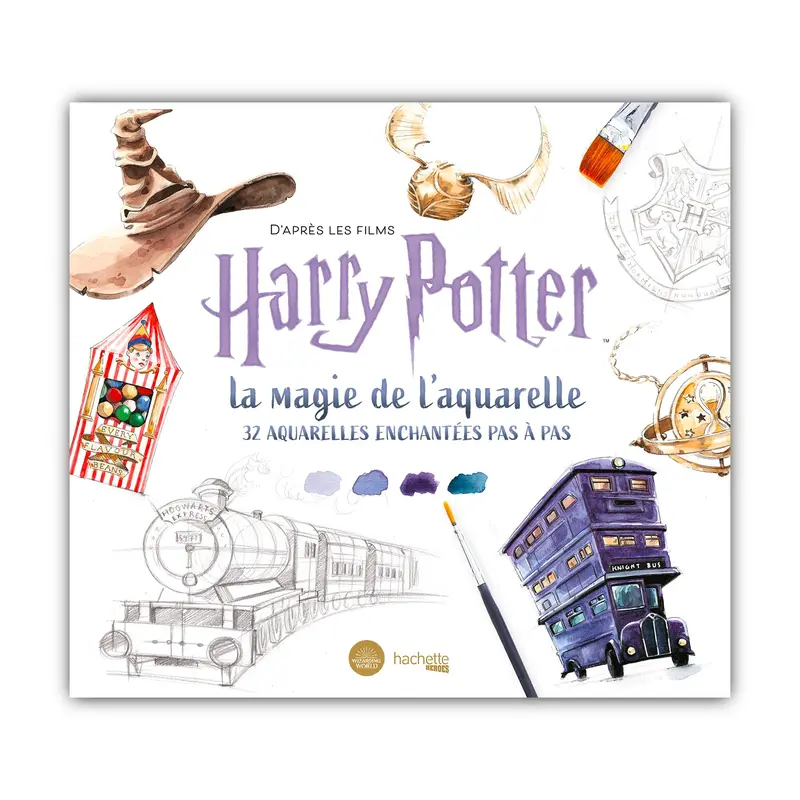 D'aprs les films de Harry Potter : 32 aquarelles enchantes pas  pas - French Ed.