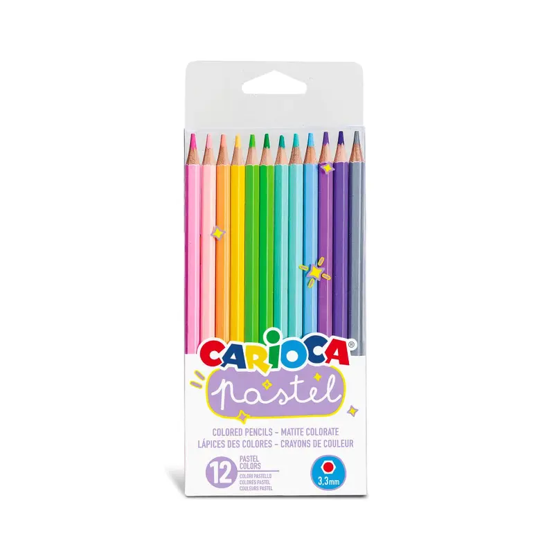12-Pack Coloured Pencils - Pastel