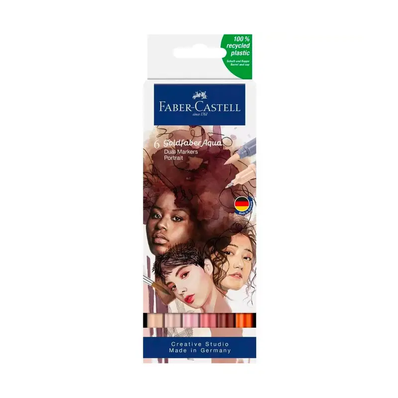 6-Pack Goldfaber Aqua Dual Markers - Portrait