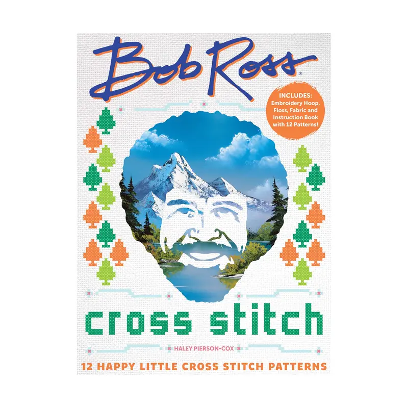 Bob Ross cross stitch - English Ed.
