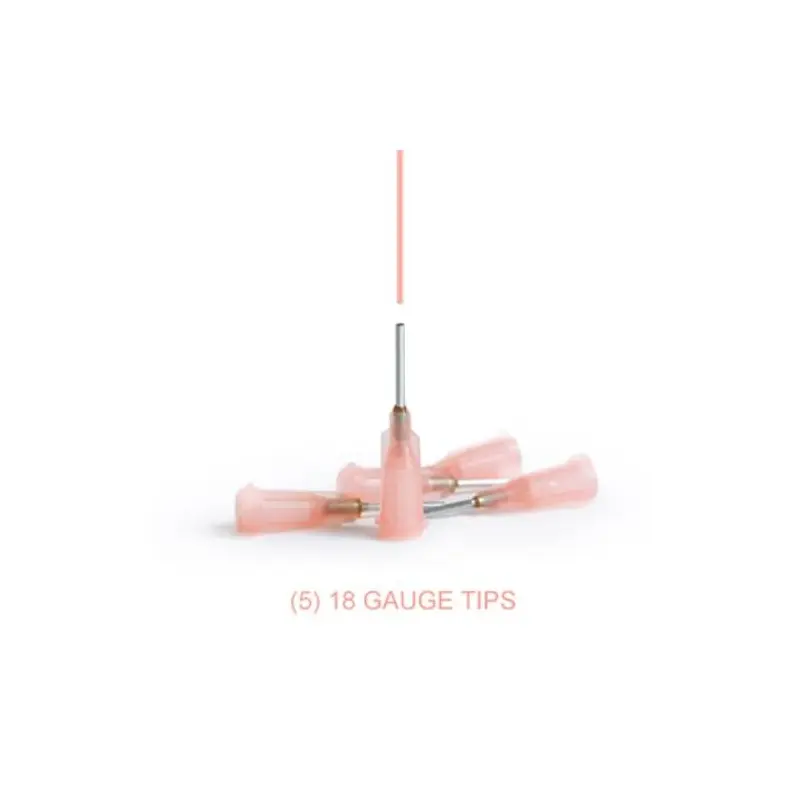 PAT18G Xiem Tools Precision Applicator Tips Five 18 Gauge (Pink)