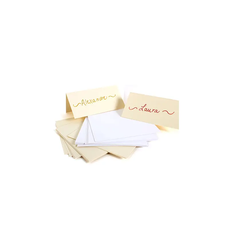 25 Place Cards 10 x 10 cm - White