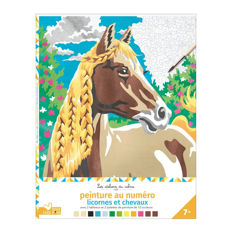Les ateliers du calme : peinture au numro : licornes et chevaux - French Ed.