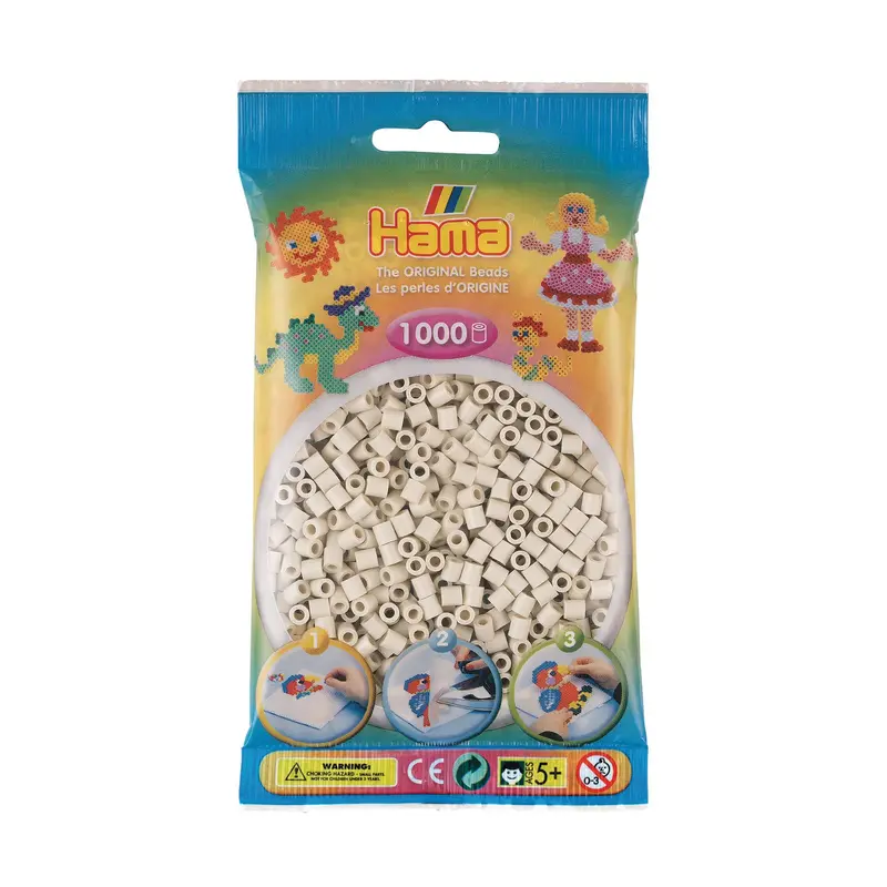 1,000-Pack Hama Midi Beads - Cloudy White