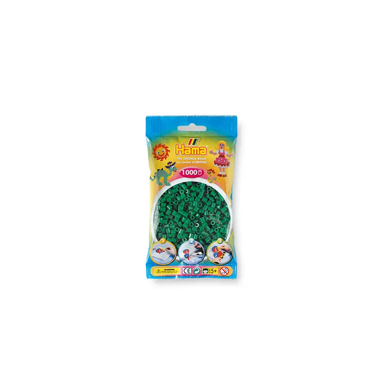 Bag of 1000 Hama Midi Beads  Green