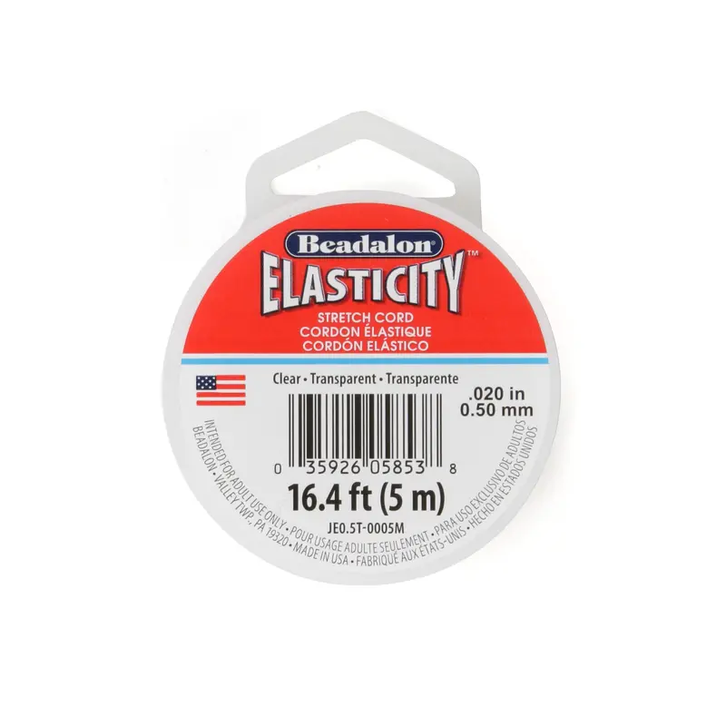 Elastic Cord  Clear, 0.5 mm