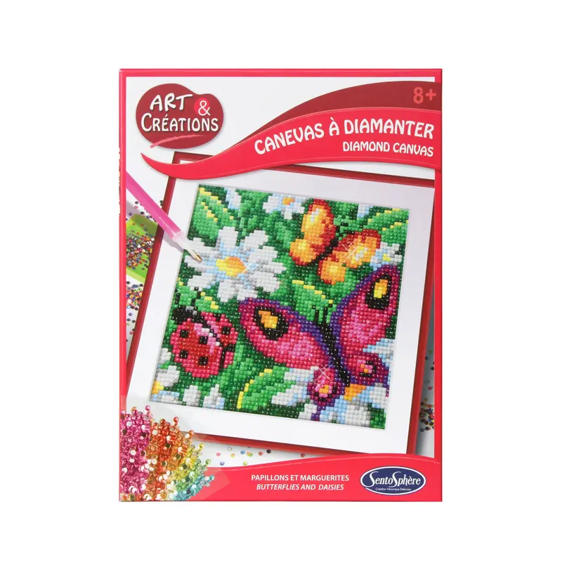 Diamond Canvas Creative Kit - Opaque Butterfly & Daisy
