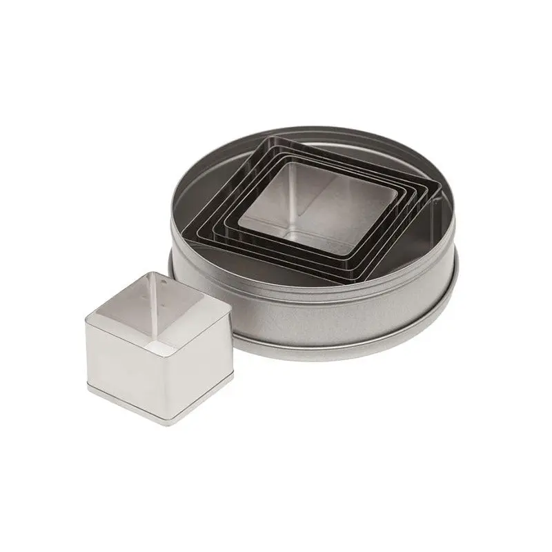 6 Piece Square Cutter Set : Stainless Steel
