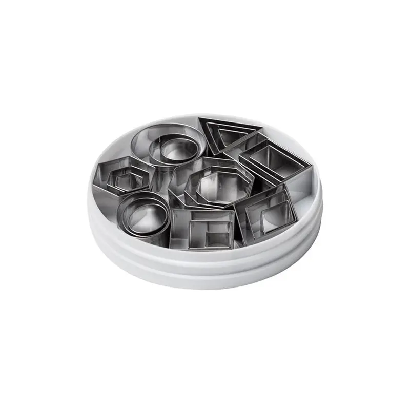 Geometric Shapes Cutter Set 3 Sizes Of 8 Shapes : Stainless Steel