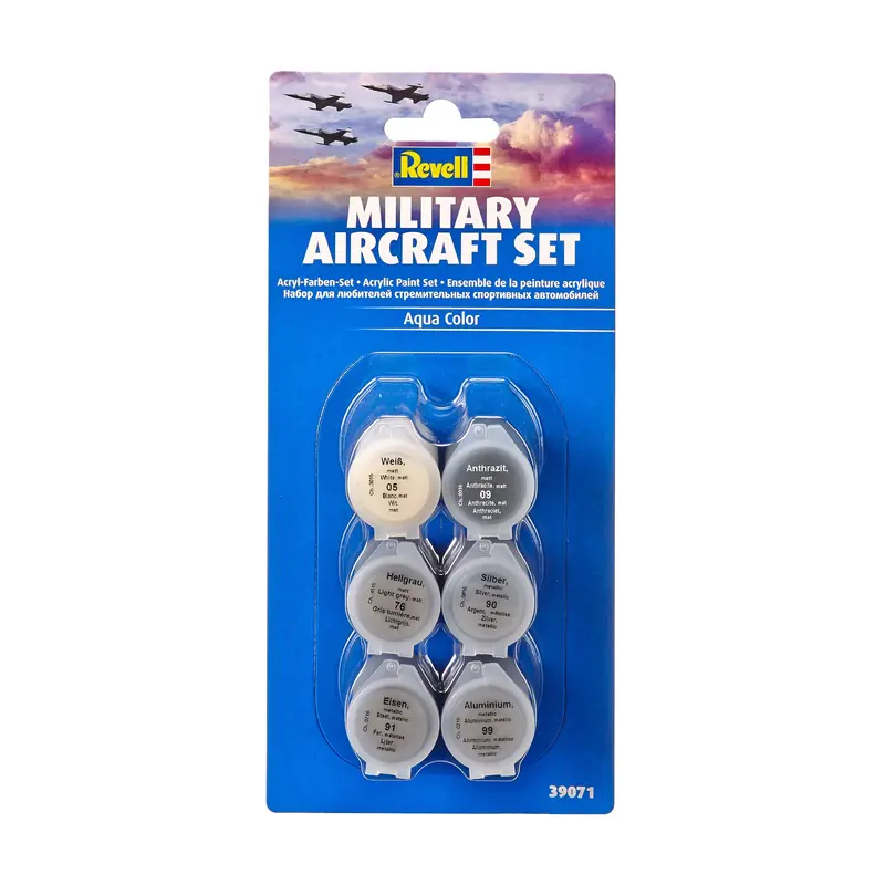6-Pack Aqua Color Paint - Military Aircraft Set