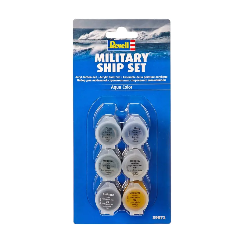 6-Pack Aqua Color Paint - Military Ship Set