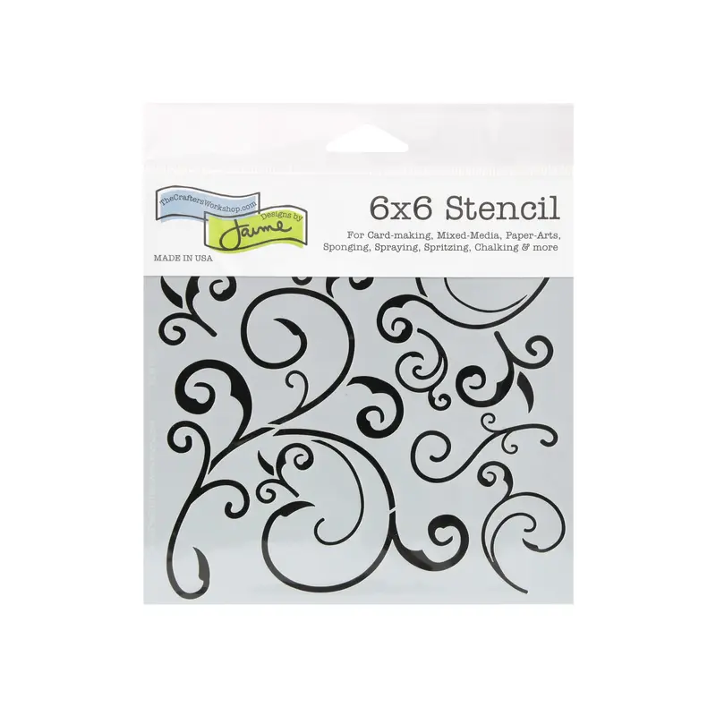 Plastic Stencil - Capricious, 6 x 6 in