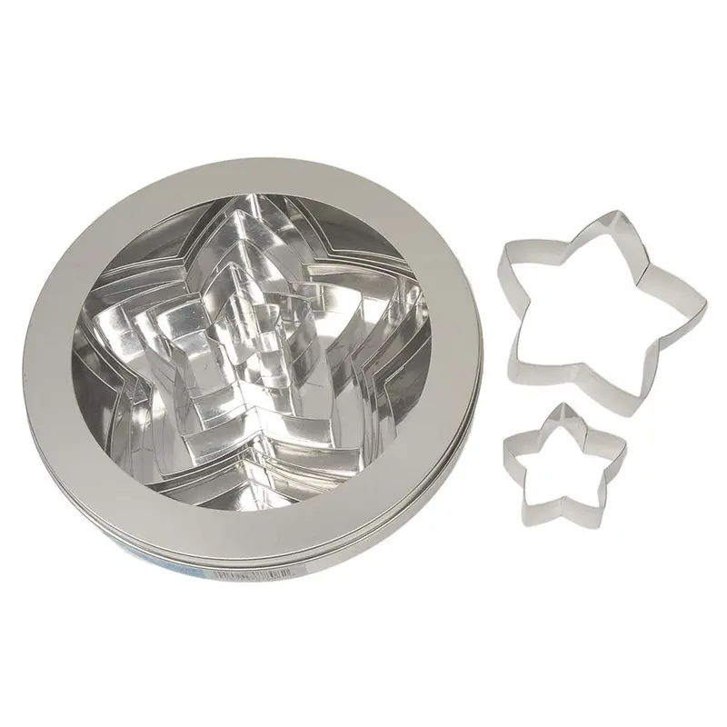 10 Piece Stainless Steel Star Shaped Cutter Set