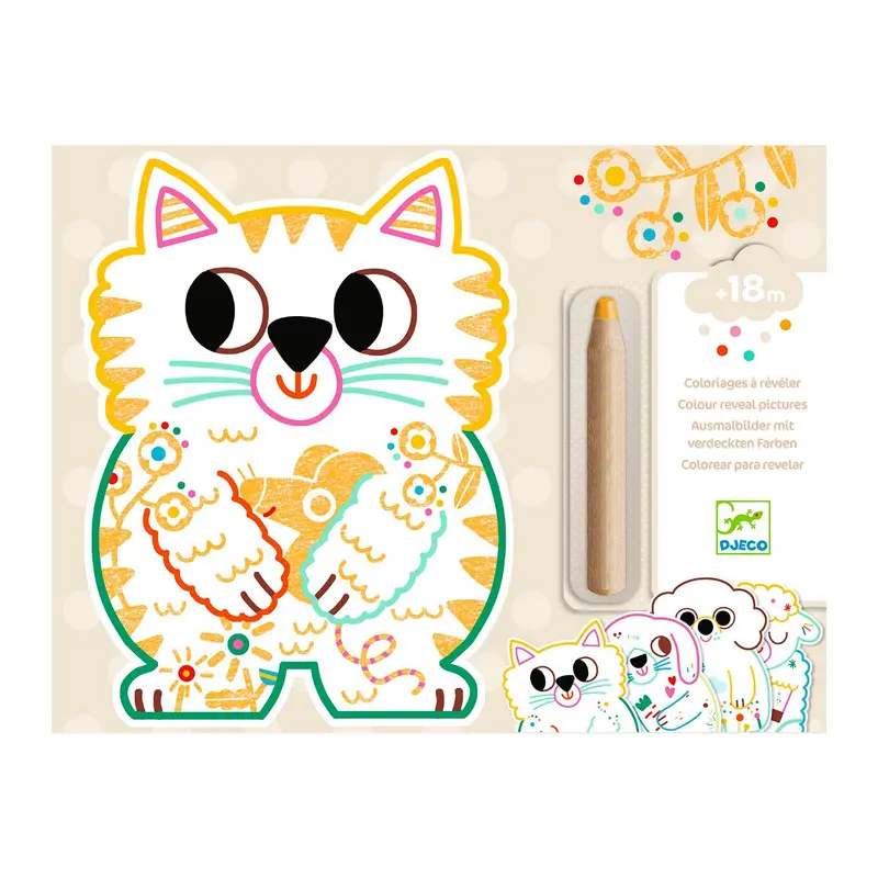 Colour Reveal Pictures - Familiar Animals