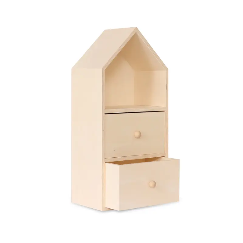 Natural Wood House - 2 Drawers
