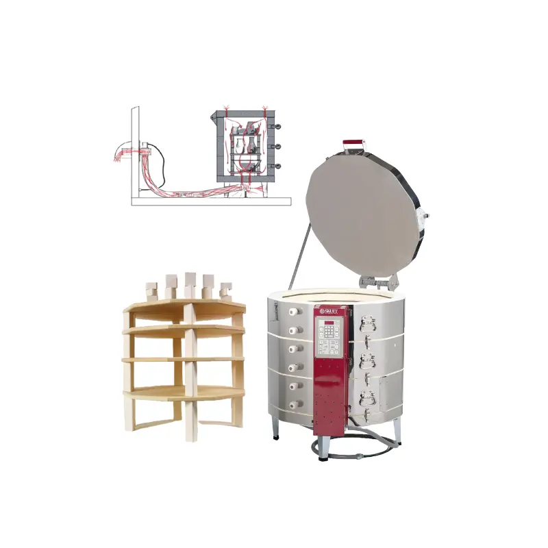 Skutt KM1231-3PK Production Kiln Package with 1" Furniture Kit & Vent
