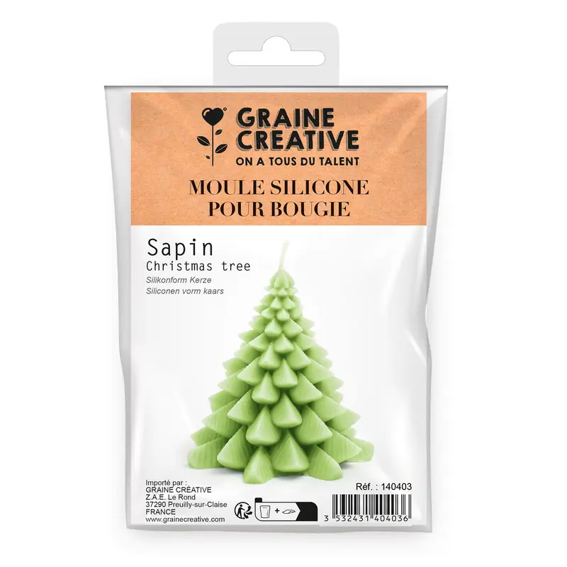 Silicone Candle Mould - Christmas Tree, 8.4 x 8.5 cm