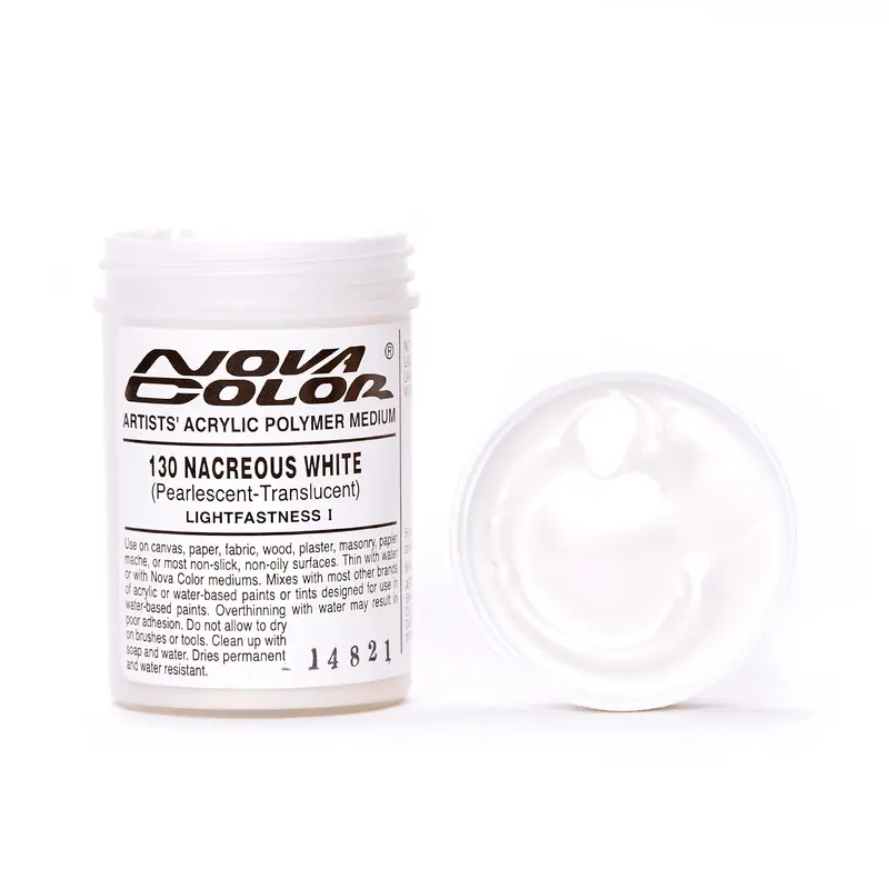 #130 Nacreous White (pearl) - Lightfastness: | - Translucent