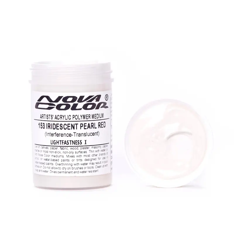 #153 Iridescent Pearl Red - Lightfastness: | - Translucent