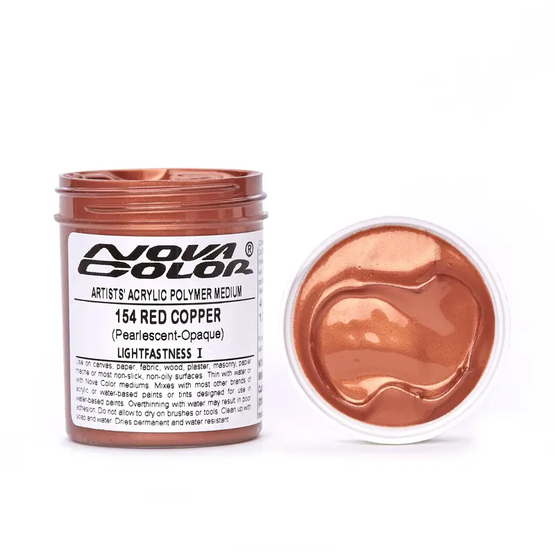 #154 Red Copper (pearl) - Lightfastness: | - Opaque